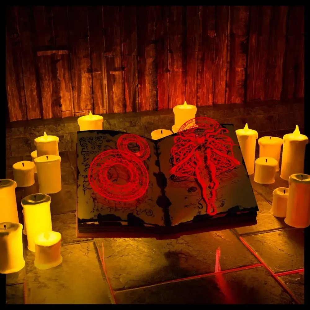 Render 3D del Darkhold, libro mágico del universo Marvel